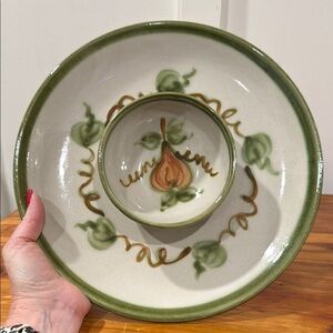 Louisville Pottery Stoneware John B. Taylor "Harvest" Chip & Dip Platter